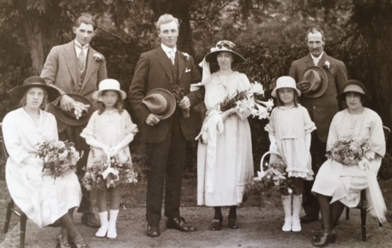 Unidentified family wedding photograph.