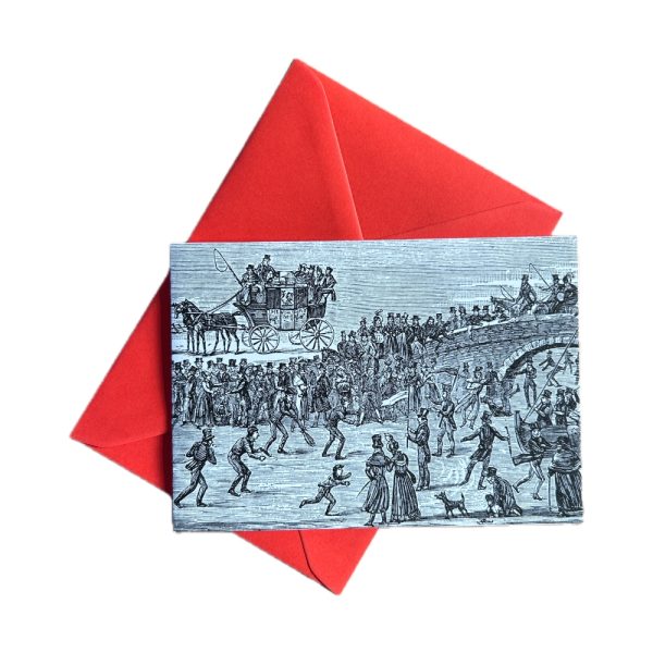 Ice Skating Match at Chatteris card design.