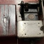 Close up of the Wheeler & Wilson sewing machine