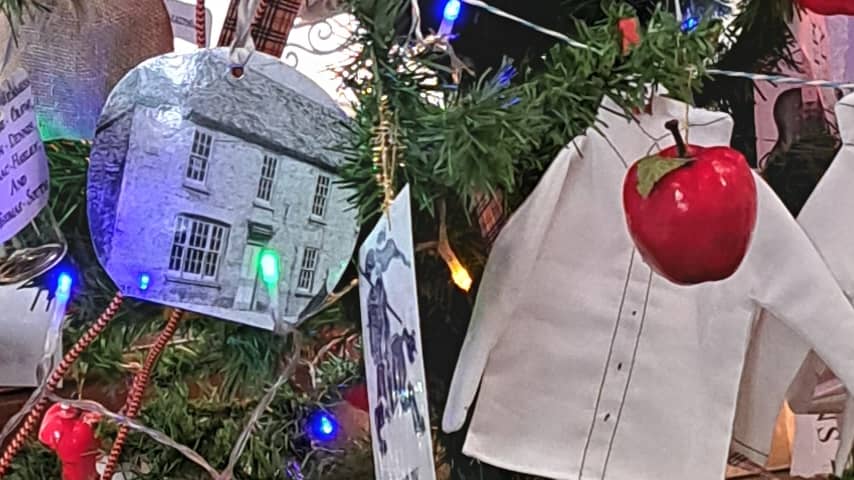 Decorations on The Littleport Society 2023 Christmas Tree