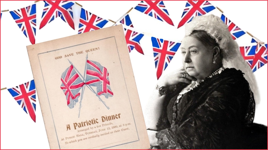 A Patriotic Dinner menu from 1900 with Queen Victoria